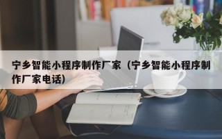 阿拉善盟宁乡智能小程序制作厂家（宁乡智能小程序制作厂家电话）